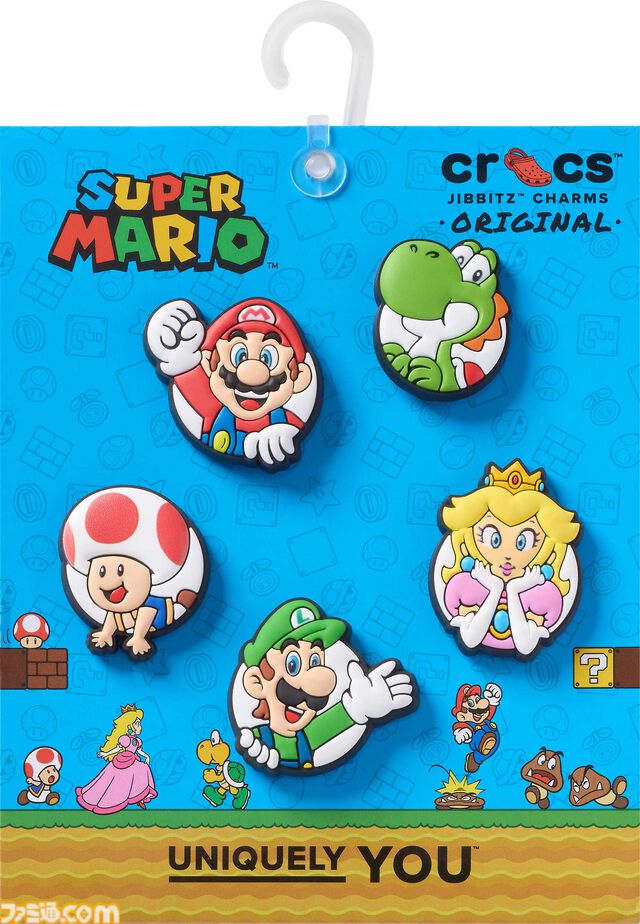 『スーパーマリオ』コラボクロックスが7月16日に発売。おなじみの赤帽子やピーチ、ヨッシー、クッパなど一目で分かる各カラー