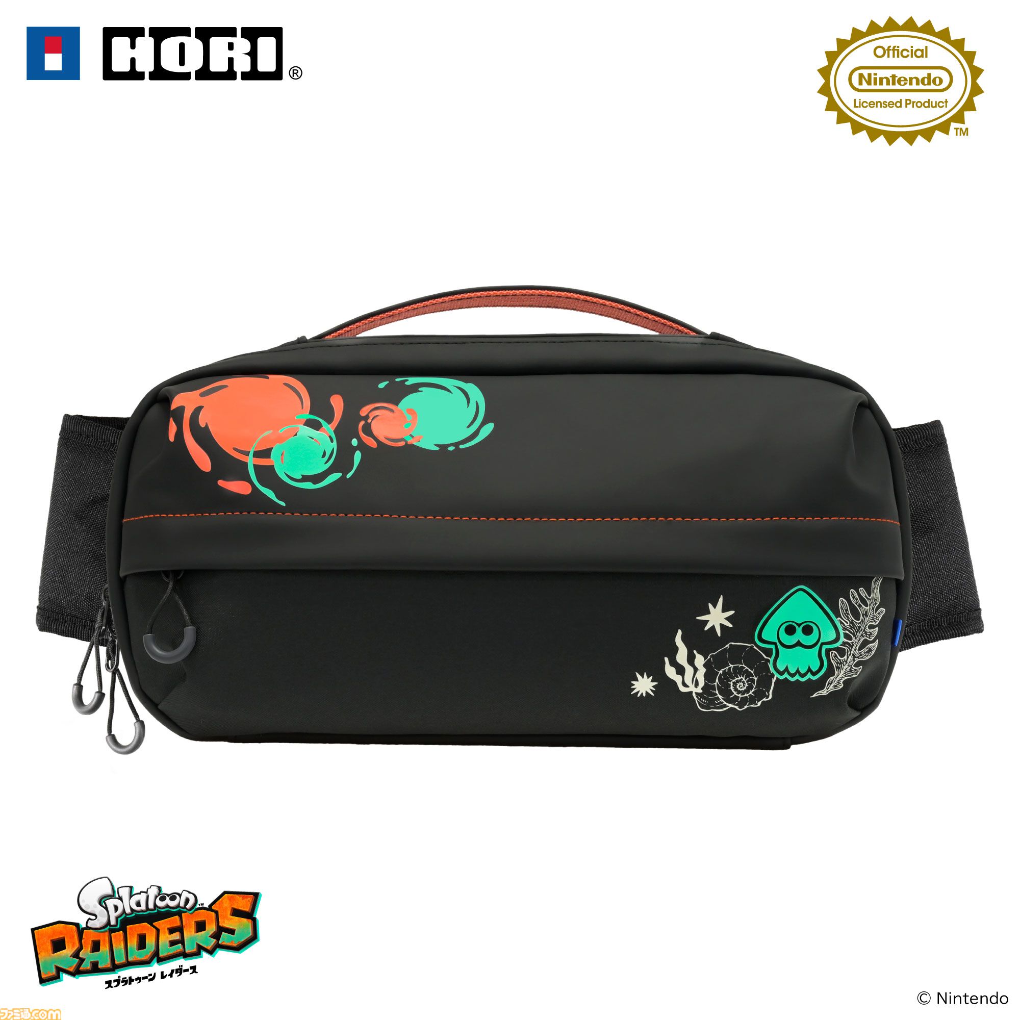 『スプラトゥーン レイダース』Switch2用ワイヤレスコントローラがホリから発売。クリアー素材＆躍動感のあるインクのデザインがカッコいい。ヘッドセットや収納バッグなども登場