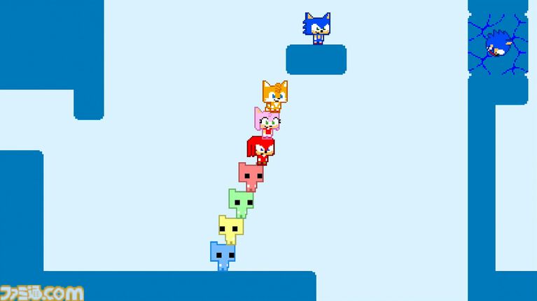 『ソニックピコパーク』スピンダッシュやリングなどソニックらしいアクション&ギミックと、『ピコパーク』らしいパズル要素のある協力プレイが見事に融合。どちらのファンも満足できる作品になる予感【SGF2026】
