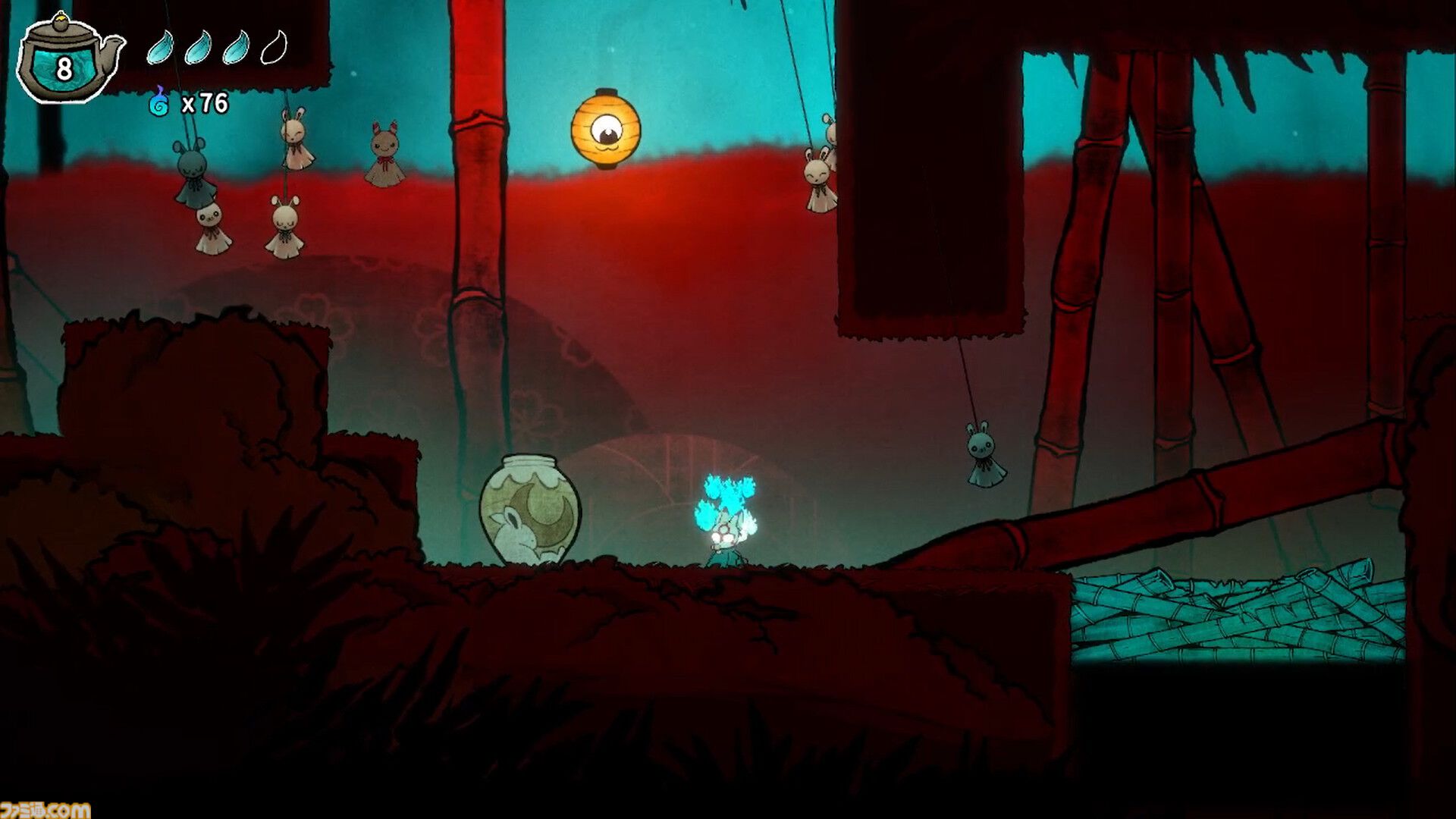 『ボウと月夜の碧い花』体験版レビュー。空中アクションがやみつきになる和風メトロイドヴァニア。日本の神話や伝承がモチーフの世界観にも引き込まれる