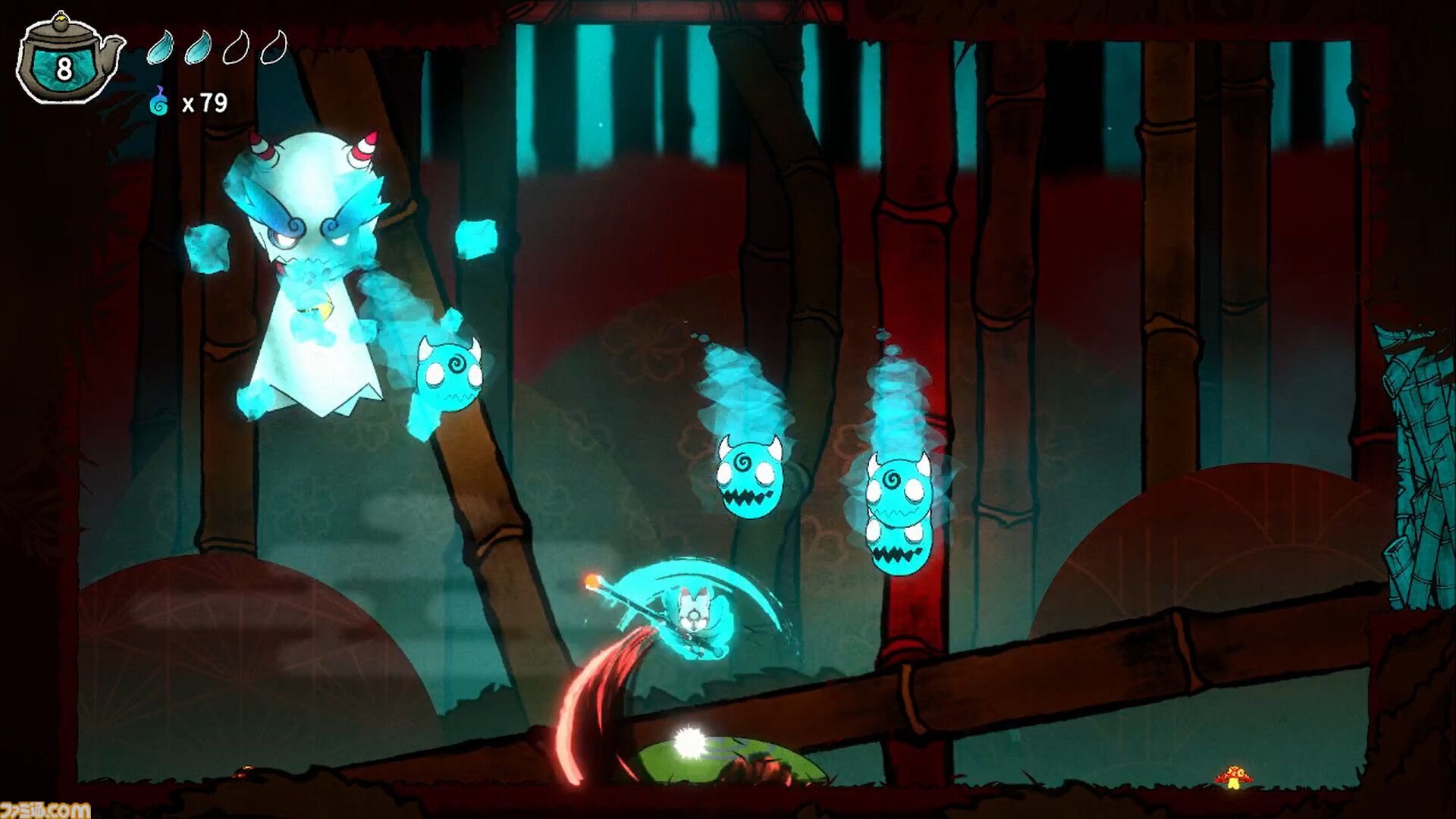 『ボウと月夜の碧い花』体験版レビュー。空中アクションがやみつきになる和風メトロイドヴァニア。日本の神話や伝承がモチーフの世界観にも引き込まれる