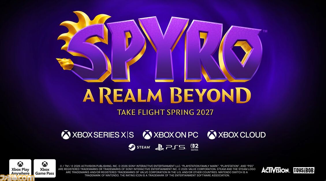 『スパイロ ア レルム ビヨンド』2027年春発売決定！ Switch2、PS5、XBOX、PC展開で小さなドラゴン“スパイロ”が帰ってくる！【XBOX Games Showcase 2026】