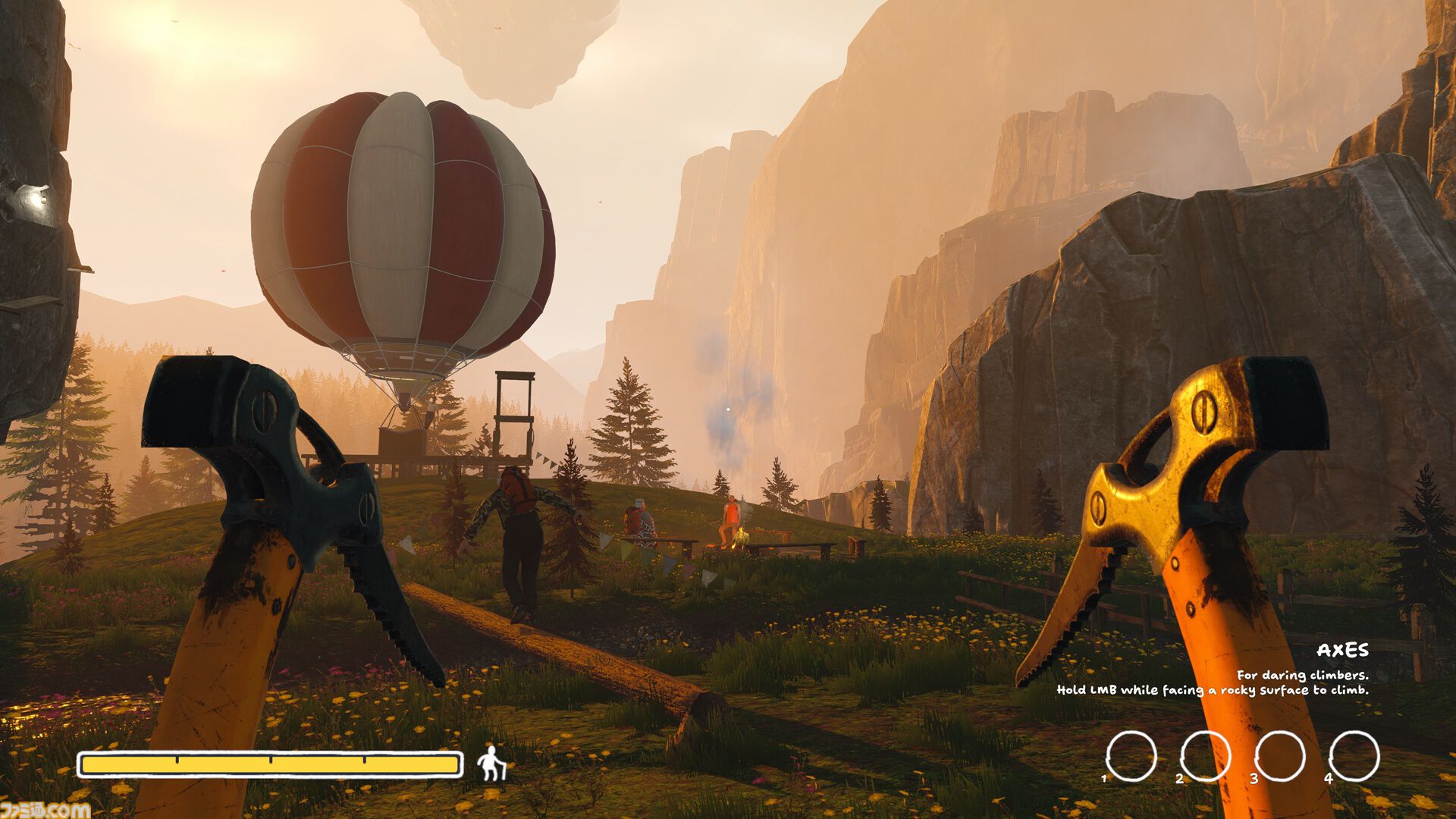 『Sunset Summit』老人たちが怪しげな薬などを駆使して山頂を目指す協力登山アクション。最大8人プレイ対応の体験版が配信開始。道中にはチェックポイントも完備