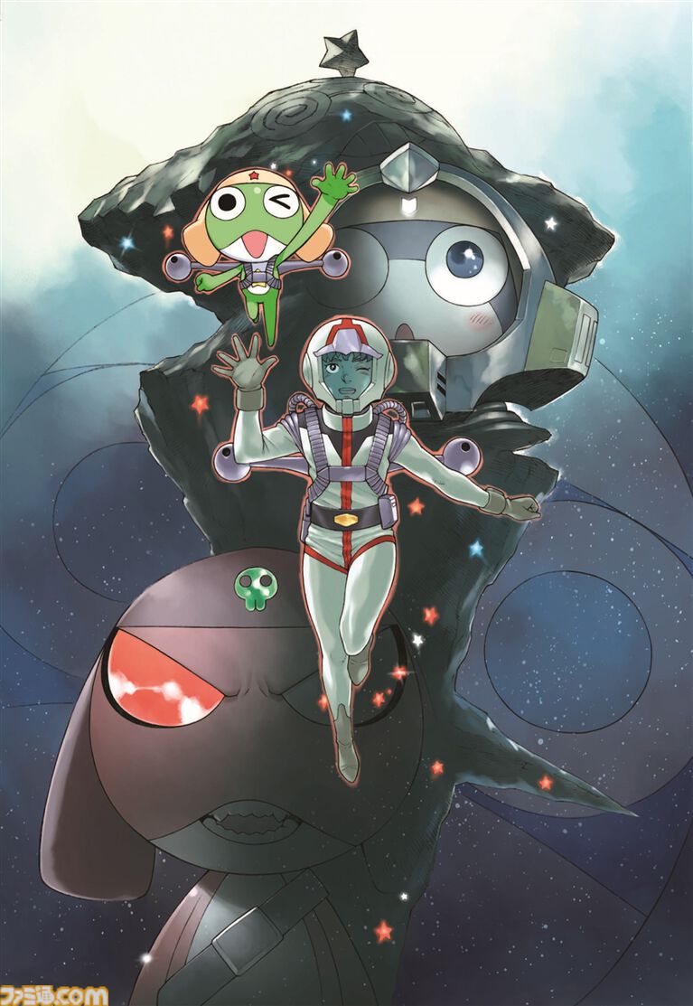 『ガンダム』×『ケロロ』コラボで軍曹、アムロ、シャアが腕組み歩く。安彦良和&吉崎観音の描き下ろしイラスト、ガンダムMk-II(ケロロ仕様)などコラボ詳細解禁