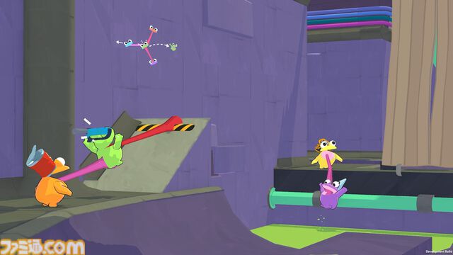 『フロッグスクワッド』腹ペコなボスに食料を捧げるため奮闘する協力アクションが本日（6/12）発売。ベタベタの“舌”をつかって解決するひらめきパズル