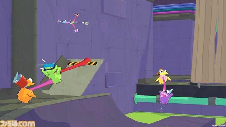 『フロッグスクワッド』腹ペコなボスに食料を捧げるため奮闘する協力アクションが本日(6/12)発売。ベタベタの“舌”をつかって解決するひらめきパズル