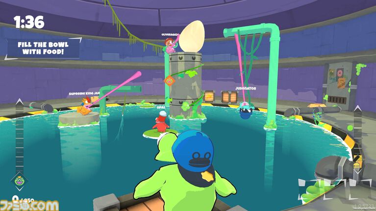 『フロッグスクワッド』腹ペコなボスに食料を捧げるため奮闘する協力アクションが本日(6/12)発売。ベタベタの“舌”をつかって解決するひらめきパズル