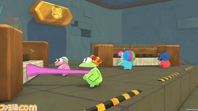 『フロッグスクワッド』腹ペコなボスに食料を捧げるため奮闘する協力アクションが本日（6/12）発売。ベタベタの“舌”をつかって解決するひらめきパズル