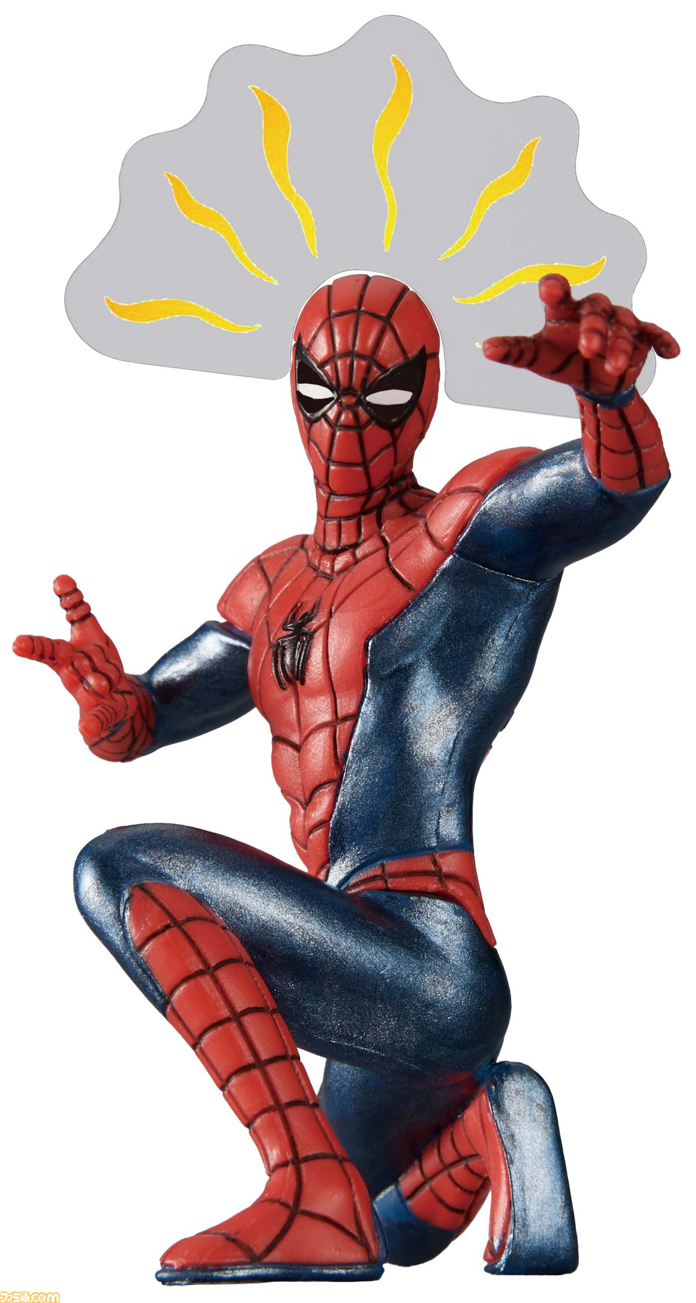 スパイダーマンハイクオリティーガチャが7月発売。戦闘ポーズ、新聞