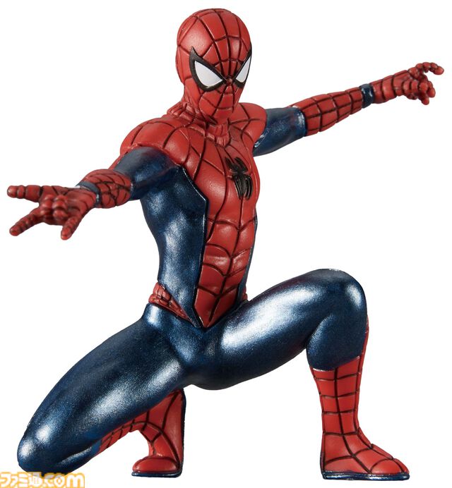 スパイダーマンのリアル造形フィギュアガチャが7月中旬発売。戦闘、新聞チェック、自撮りなどあらゆるシーンを再現