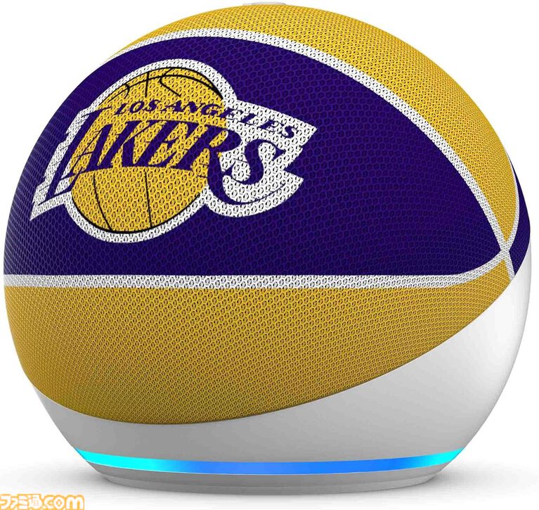 NBA特別仕様の“Echo Dot”がAmazonで販売中。レイカーズ、ウォリアーズ、ブルズなどロゴ入りで全6種。話しかければ試合情報もチェックできる