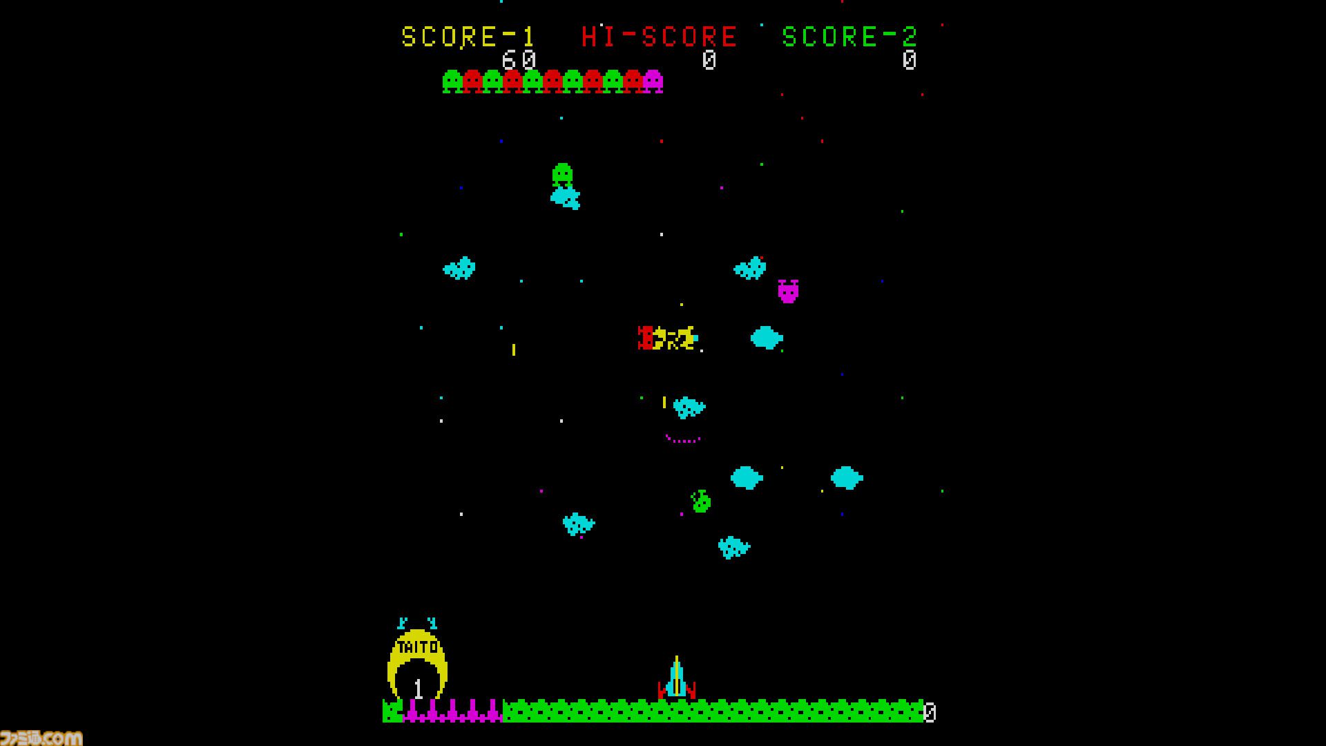 【アケアカ】『スペースサイクロン』6月18日配信。進撃してくるベームを撃ち落とす、タイトーのシューティングゲーム