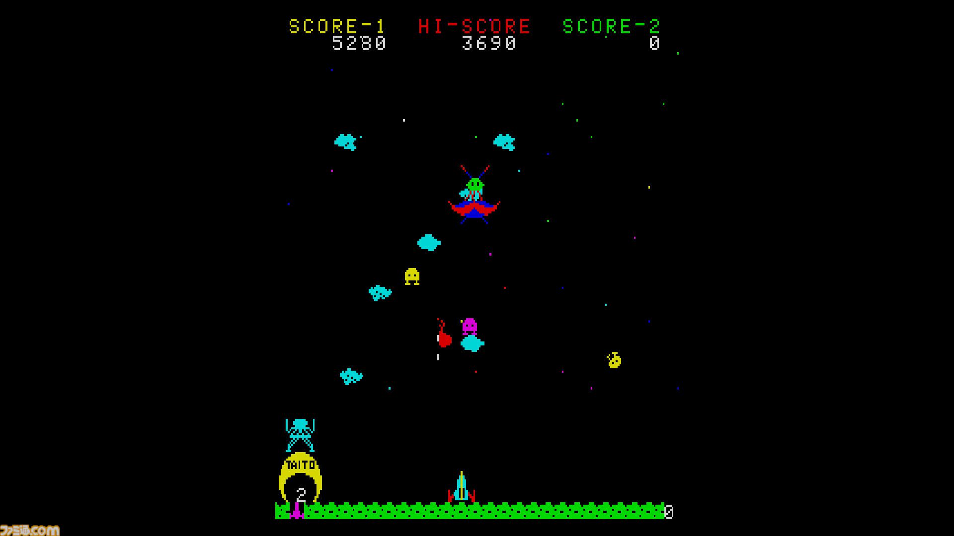 【アケアカ】『スペースサイクロン』6月18日配信。進撃してくるベームを撃ち落とす、タイトーのシューティングゲーム