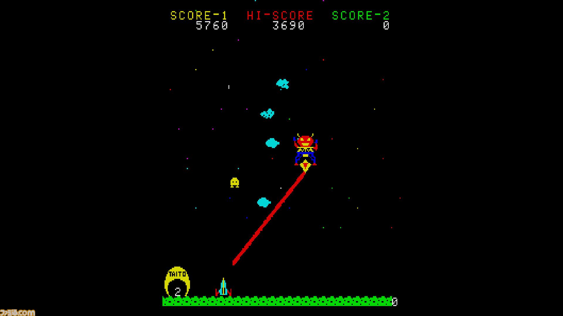 【アケアカ】『スペースサイクロン』6月18日配信。進撃してくるベームを撃ち落とす、タイトーのシューティングゲーム