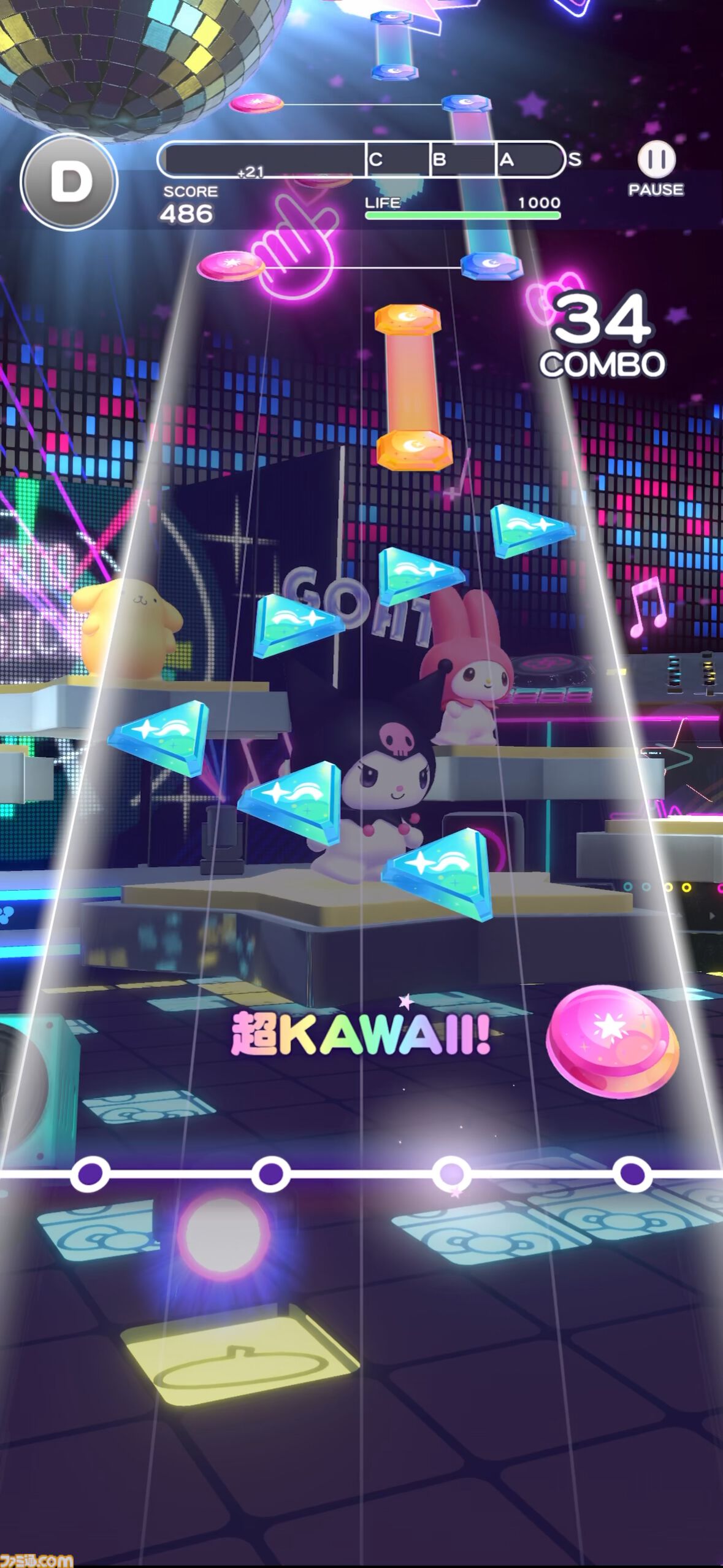 サンリオ新作音ゲー『サンリオカワイイミライブ！』最速レビュー。サンリオキャラクターの着せ替えやダンスも楽しめてタイトル通り「超KAWAII!」が連発
