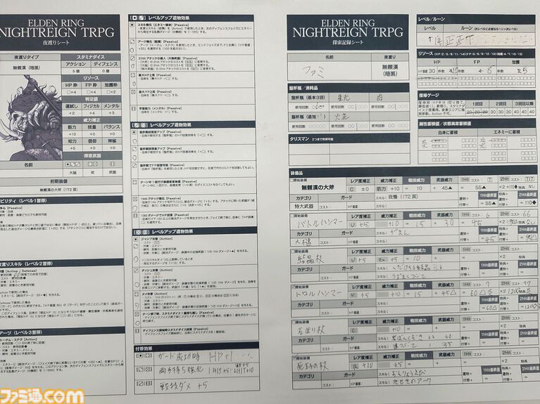 『エルデンリング ナイトレイン TRPG』戦闘は緊張の連続、モブ戦は一瞬。探索はサイコロの出目。マジカル無頼漢もいる。アクションが苦手でもこっちの『NIGHTREIGN』なら大丈夫
