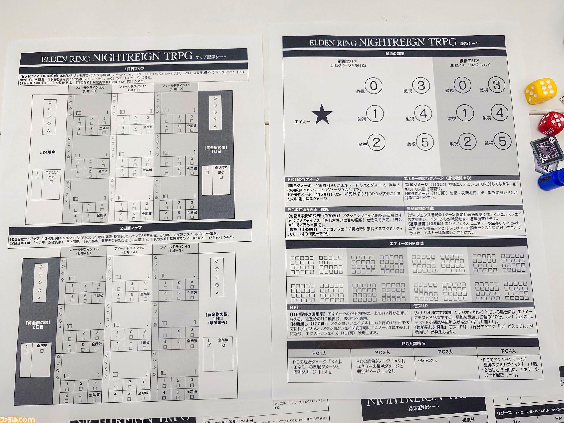 『エルデンリング ナイトレイン TRPG』戦闘は緊張の連続、モブ戦は一瞬。探索はサイコロの出目。マジカル無頼漢もいる。アクションが苦手でもこっちの『NIGHTREIGN』なら大丈夫