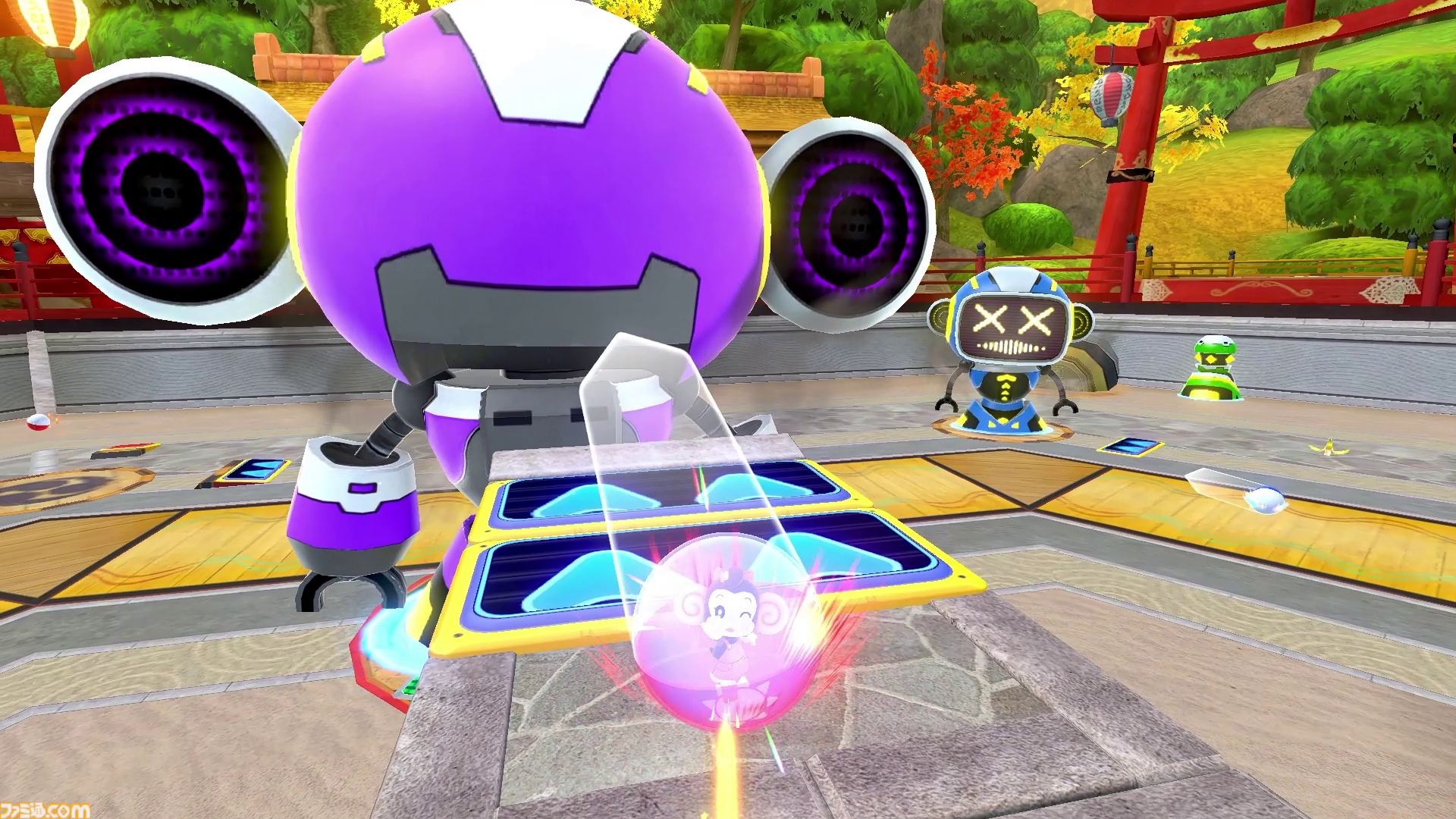 Switch『スーパーモンキーボール バナナランブル』“バトルモード”レビューとちょっと攻略。レースにバナナ収集にロボ撃破、16人でわちゃわちゃ対戦