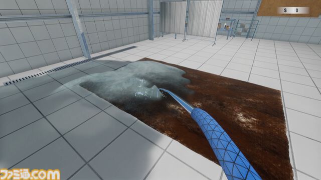 『絨毯を洗うゲーム』体験版が配信中。お掃除ゲームなのになぜか隕石が落下して進行状況リセット。限られた時間内で掃除の効率化を目指す