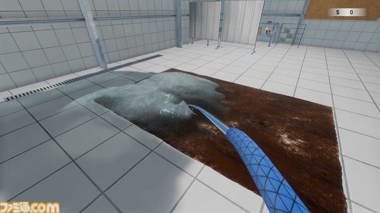 『絨毯を洗うゲーム』体験版が配信中。お掃除ゲームなのになぜか隕石が落下して進行状況リセット。限られた時間内で掃除の効率化を目指す