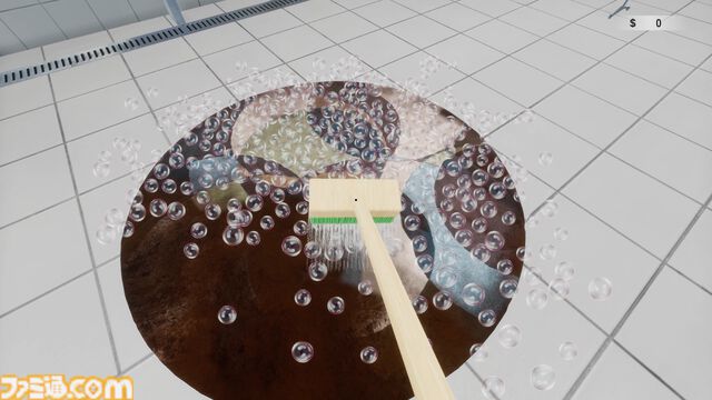 『絨毯を洗うゲーム』体験版が配信中。お掃除ゲームなのになぜか隕石が落下して進行状況リセット。限られた時間内で掃除の効率化を目指す