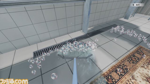 『絨毯を洗うゲーム』体験版が配信中。お掃除ゲームなのになぜか隕石が落下して進行状況リセット。限られた時間内で掃除の効率化を目指す