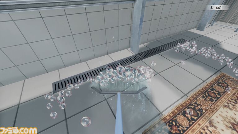 『絨毯を洗うゲーム』体験版が配信中。お掃除ゲームなのになぜか隕石が落下して進行状況リセット。限られた時間内で掃除の効率化を目指す