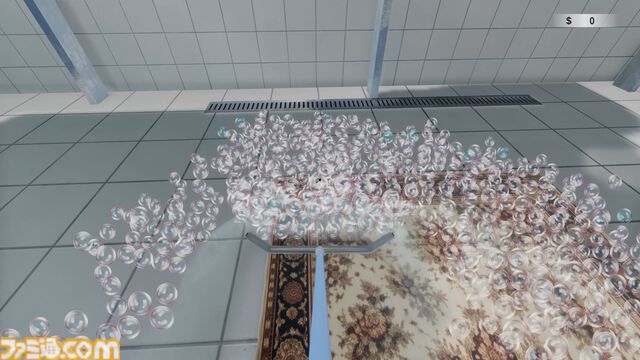 『絨毯を洗うゲーム』体験版が配信中。お掃除ゲームなのになぜか隕石が落下して進行状況リセット。限られた時間内で掃除の効率化を目指す