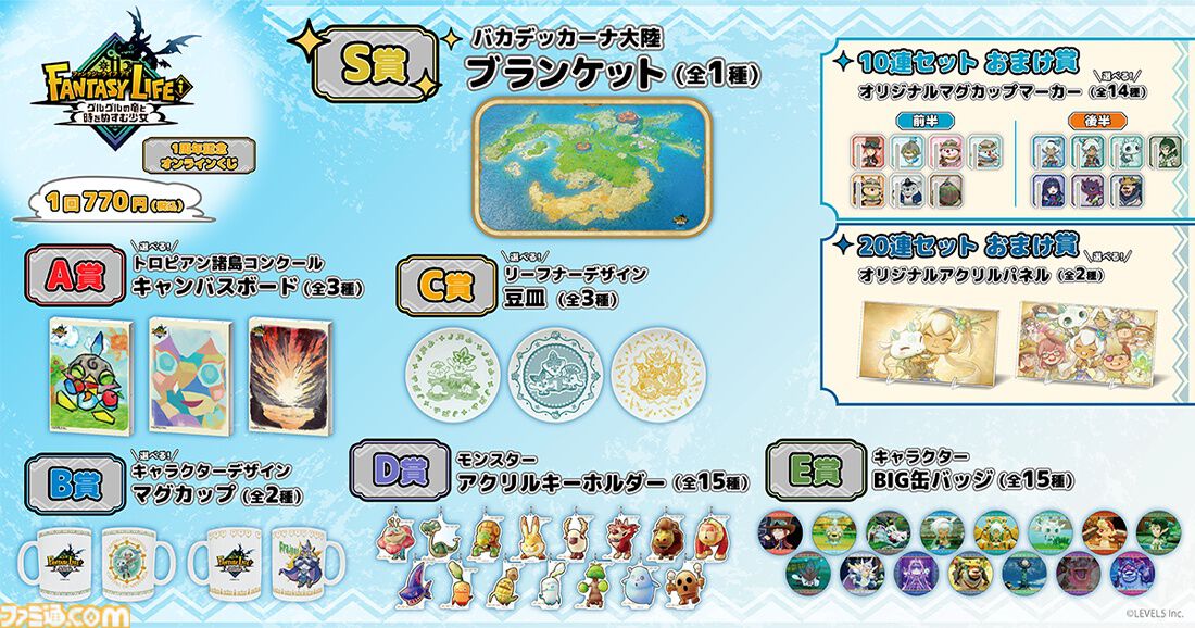 ファンタジーライフi』1周年記念オンラインくじが発売中。トロピアン