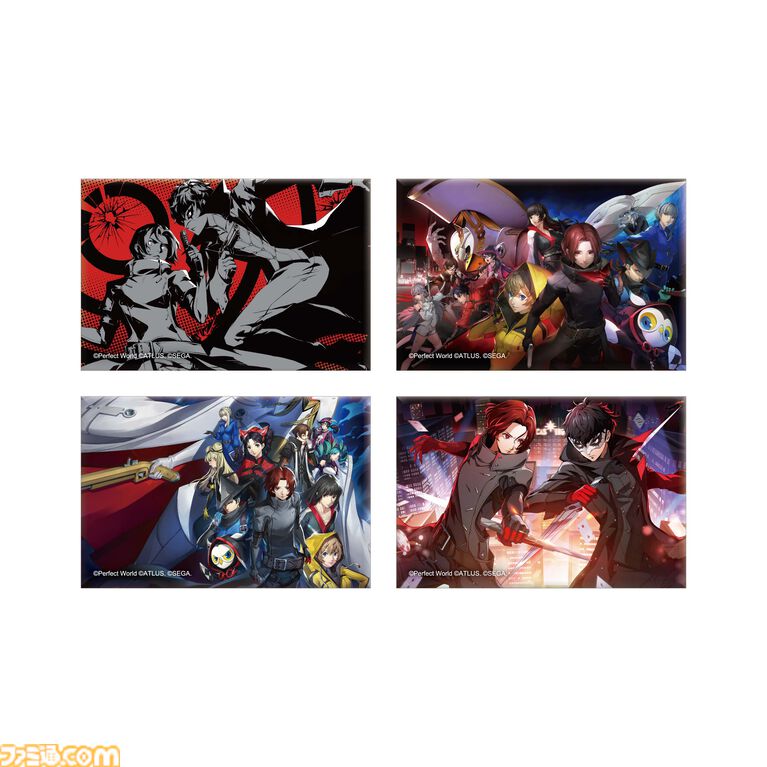 『P5X』1周年記念アトラス公式グッズがアトラスDショップで予約開始。カットイン風アクリルキーホルダーや総攻撃缶バッジなどがオシャレ
