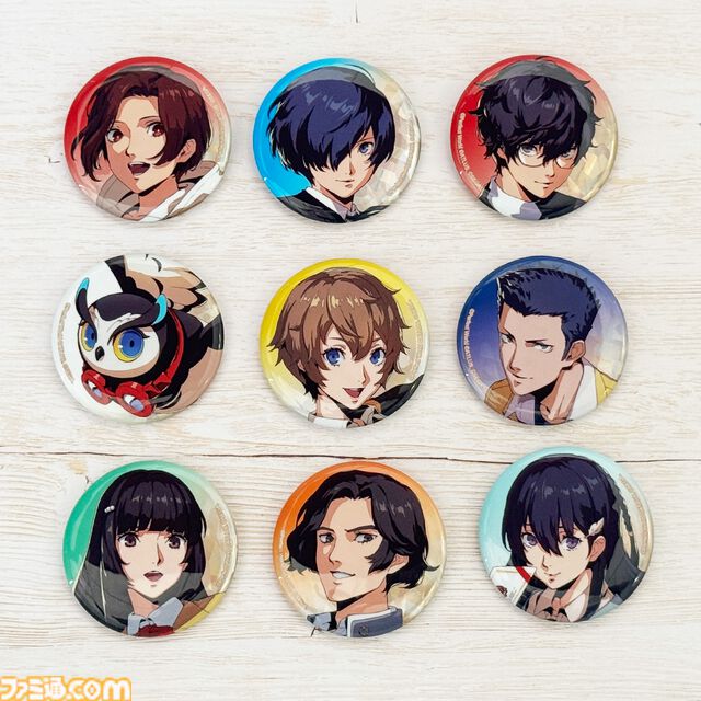 『P5X』1周年記念アトラス公式グッズがアトラスDショップで予約開始。カットイン風アクリルキーホルダーや総攻撃缶バッジなどがオシャレ