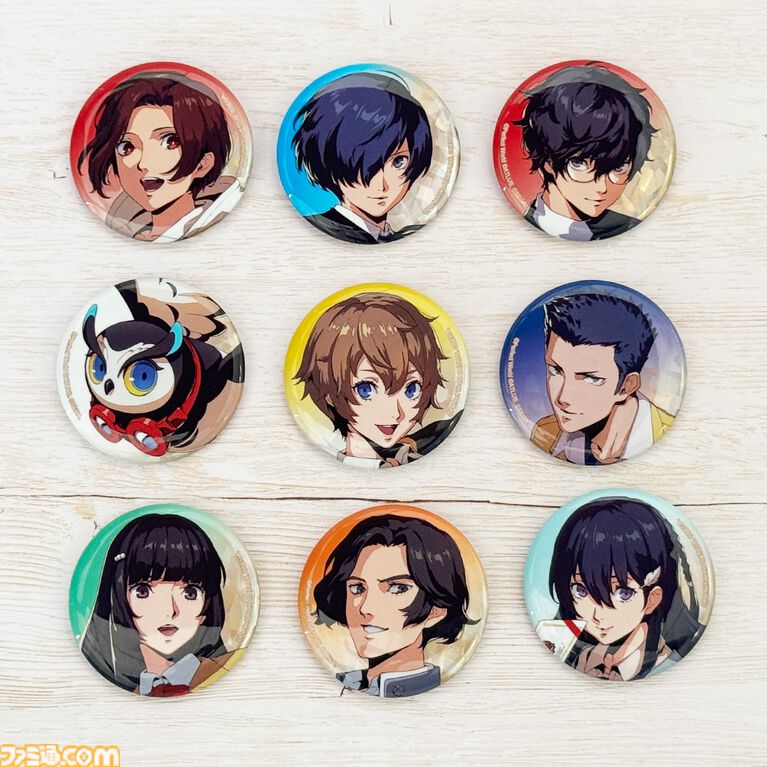 『P5X』1周年記念アトラス公式グッズがアトラスDショップで予約開始。カットイン風アクリルキーホルダーや総攻撃缶バッジなどがオシャレ