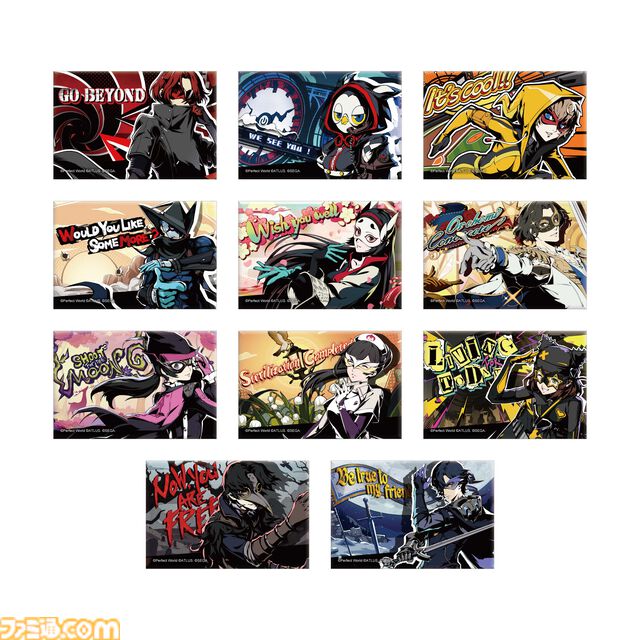 『P5X』1周年記念アトラス公式グッズがアトラスDショップで予約開始。カットイン風アクリルキーホルダーや総攻撃缶バッジなどがオシャレ
