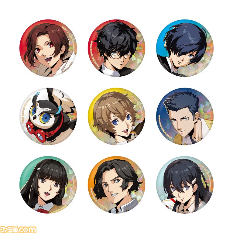 『P5X』1周年記念アトラス公式グッズがアトラスDショップで予約開始。カットイン風アクリルキーホルダーや総攻撃缶バッジなどがオシャレ