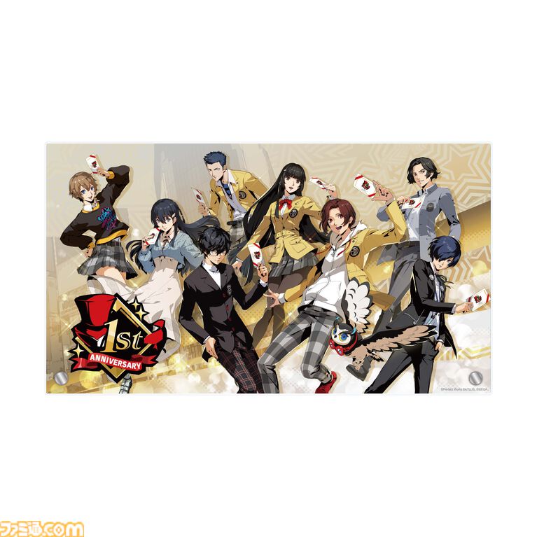 『P5X』1周年記念アトラス公式グッズがアトラスDショップで予約開始。カットイン風アクリルキーホルダーや総攻撃缶バッジなどがオシャレ