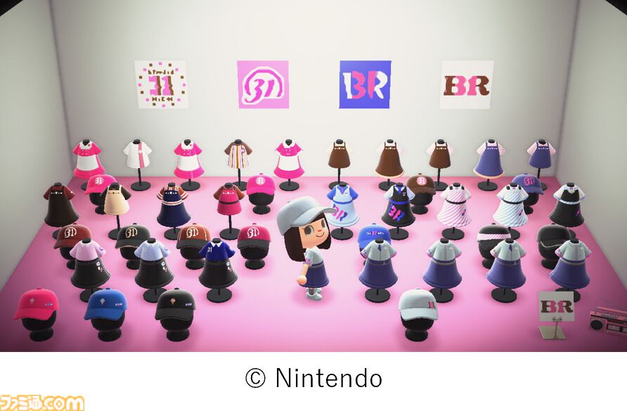 『どうぶつの森』サーティワンコラボが7月1日開催。プレゼントボックスに入ったシングルサンデー、コラボフレーバーなどが販売