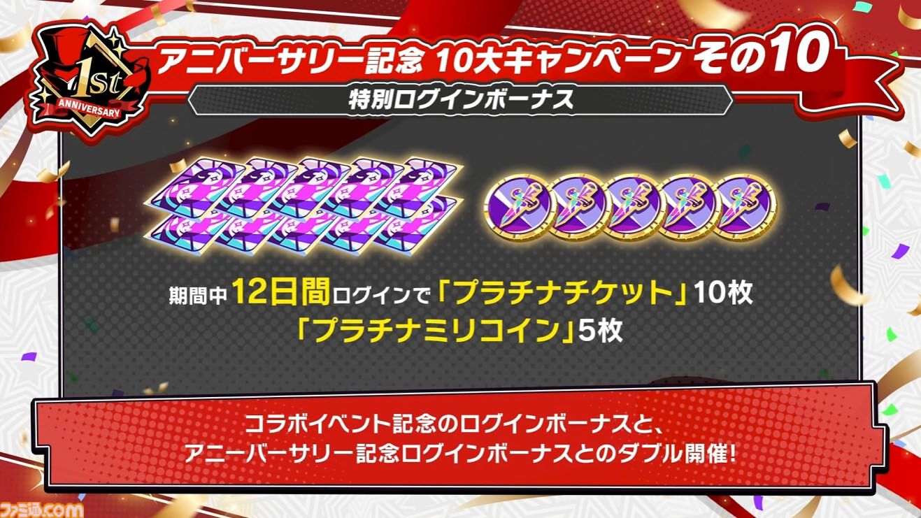【P5X】初音ミクコラボや1周年イベントまとめ。10大キャンペーンが発表されたが13個以上ある。最高レア怪盗を2人もらえるしガチャチケットや課金通貨ももらえる『ペルソナ5: The Phantom X』