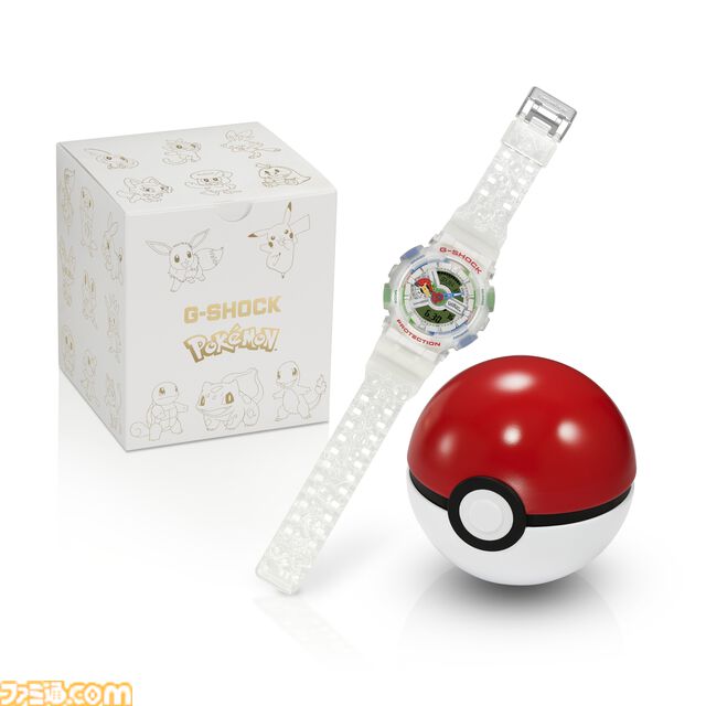 『ポケモン』30周年記念モデルのG-SHOCK発表。モンスターボールケース付きでピカチュウ、はじまりの3匹たちをデザイン。7月1日より予約開始