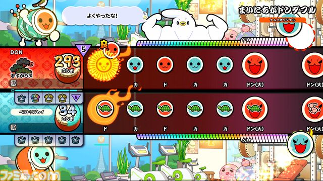 『太鼓の達人 ドンダフルフェスティバル』に『ちいかわ』コラボパック登場。楽曲『ひとりごつ』のほか、ちいかわたちのぷちキャラ、ネームプレート、称号が実装