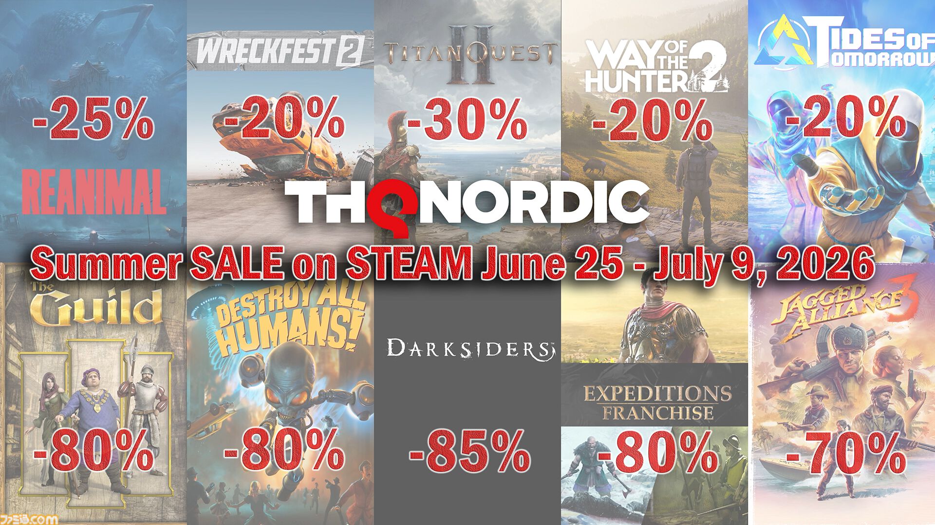 『リアニマル』が25％オフ、『デストロイ オール ヒューマンズ！』が80%オフに。THQ Nordicタイトルがお得なSteamサマーセール開催中