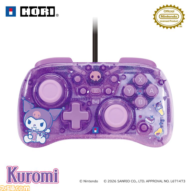 【HORI】シナモロールとクロミデザインのSwitch 2コントローラーとポーチが登場。明日(6/27)より開催のサンリオフェス2026 in みなとみらいで実物を展示
