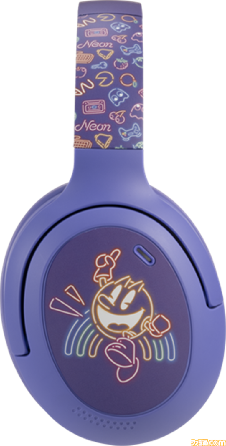『パックマン』ノイズキャンセリングヘッドセットのネオンポップが6月30日に発売。付属の2.4GHzワイヤレスレシーバーを使うとSwitch2やPS5での低遅延プレーが可能に