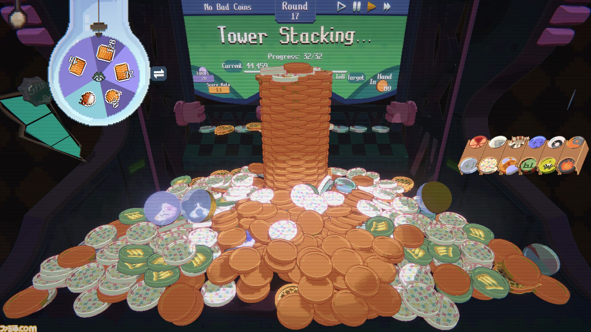 『RACCOIN: Coin Pusher Roguelike』Steamで“非常に好評”のデッキ構築型メダル落とし。Switch2、PS5、Xbox版が2026年秋発売