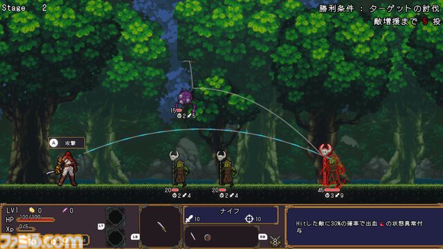 『ケンナゲェル』武器を投げて戦う投擲ローグライトがSteamで体験版配信中。敵や壁に武器を跳ね返らせて敵を倒す角度計算が重要