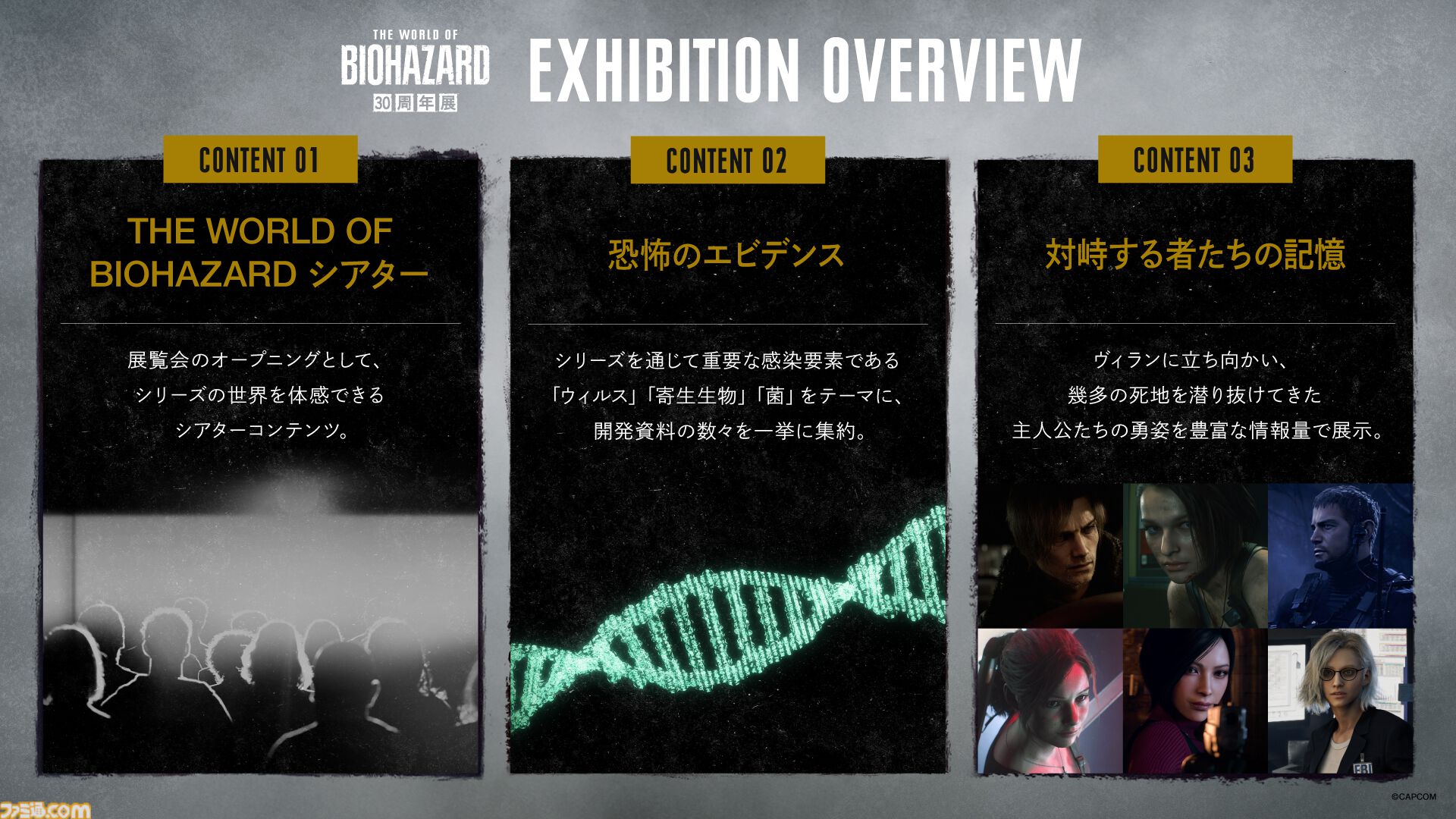 バイオハザード』30周年を記念した大型展覧会が10月30日より開催。歴代