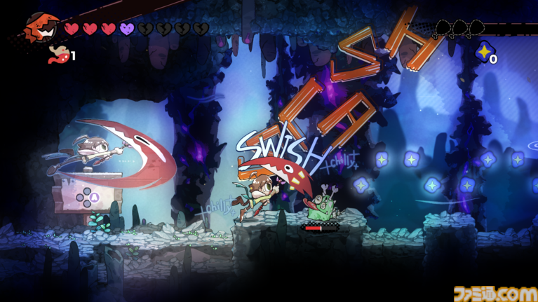 『GOBBLE(ガブル)』敵を捕食し成長する2D横スクロールアクションの体験版が配信開始。特殊アクション“フックジャンプ”や主人公阻む様々なギミック情報も公開