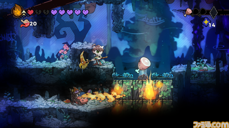 『GOBBLE(ガブル)』敵を捕食し成長する2D横スクロールアクションの体験版が配信開始。特殊アクション“フックジャンプ”や主人公阻む様々なギミック情報も公開