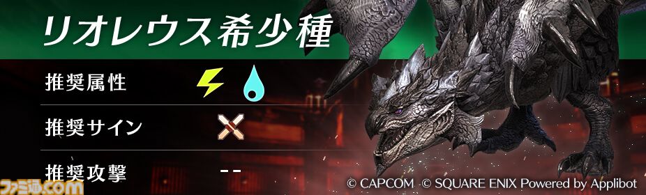 【FF7 エバークライシス】『モンハン』コラボにリオレウス希少種参戦！ 新クエストに加え、ティファ＆エアリスのコラボ武器ガチャが登場