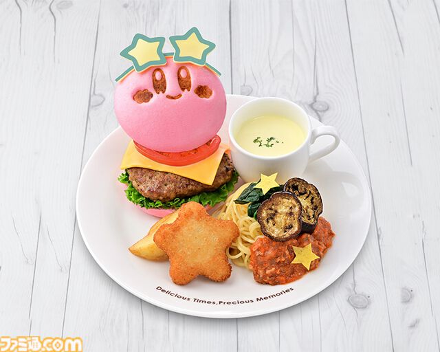 【カービィカフェ】お皿やガラスボウルがもらえる特別メニューが7月8日より期間限定で登場。マキシムトマトをモチーフにしたシャツやハットも販売