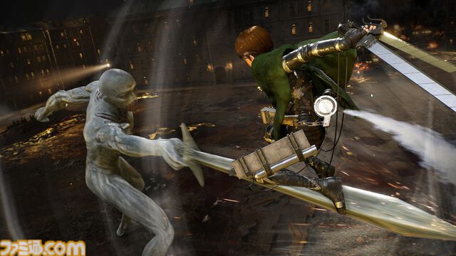 『進撃の巨人3』発売日が今冬に決定。新要素“壁外調査”の紹介映像も公開。馬で野を駆け、環境も利用して巨人を討伐するシーンが描かれる